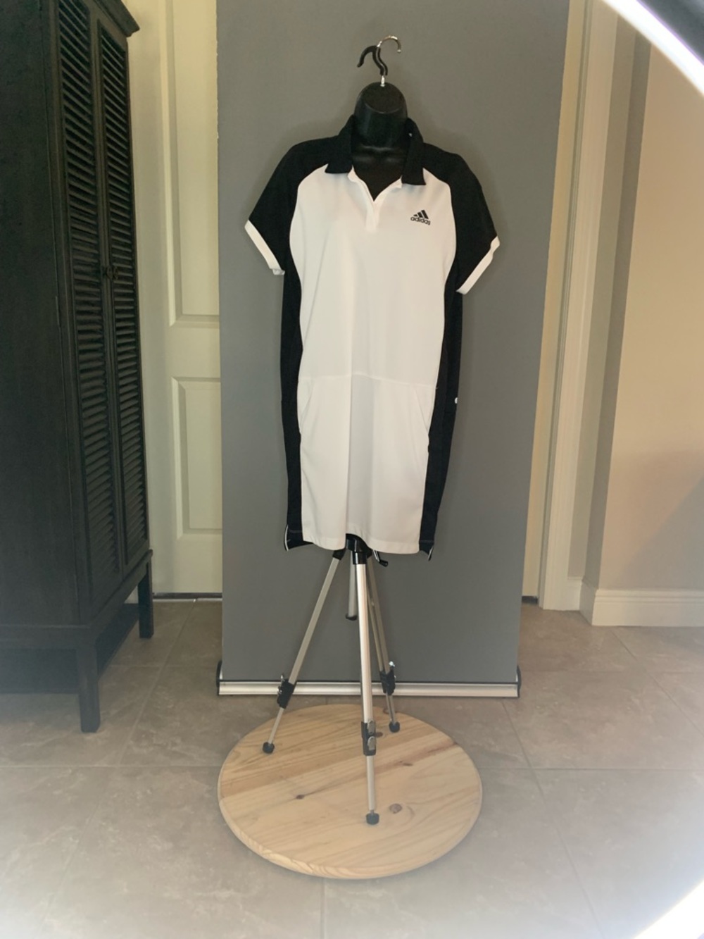 adidas Black & White Sport Polo Dress